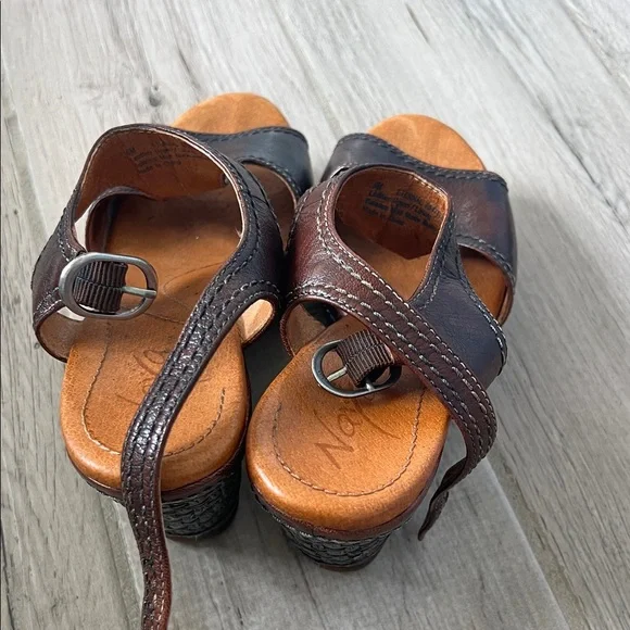 Naya Dark Brown Leather Sandals - Picture 7 of 11